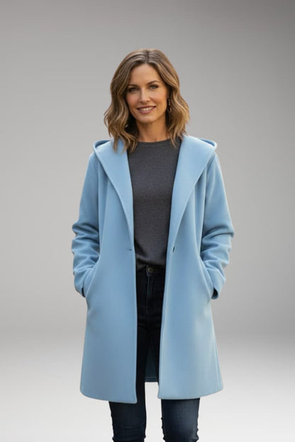 Women's Oversized Coat Wide Lapel Hidden Closure