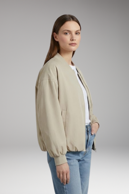 Women's Oversized Zipper Jacket Long Sleeves