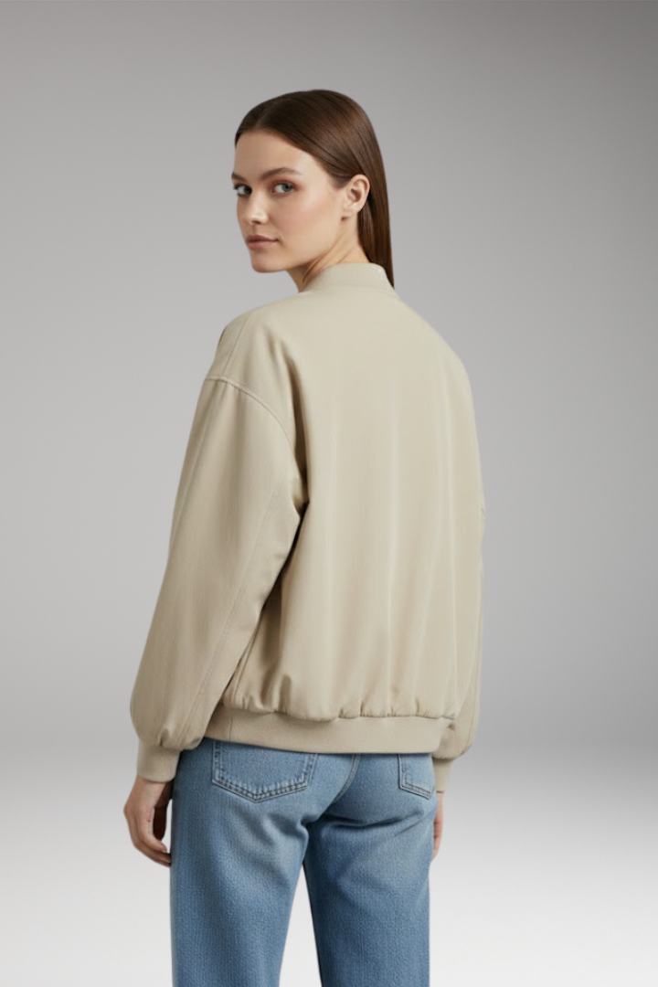 Women's Oversized Zipper Jacket Long Sleeves