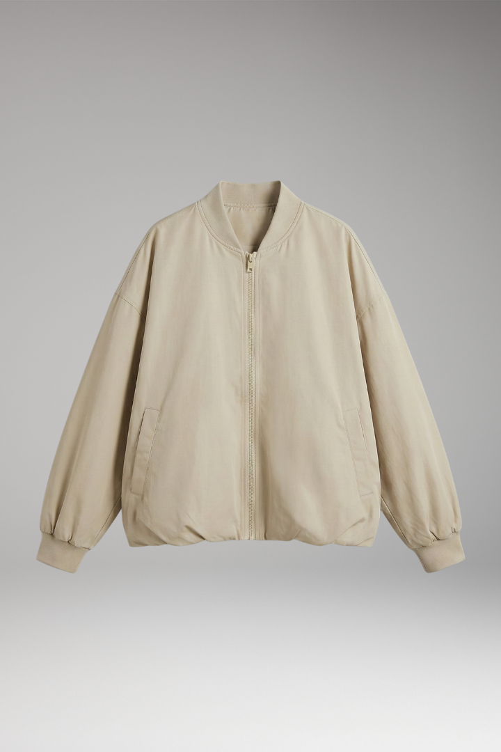 Women's Oversized Zipper Jacket Long Sleeves - VibreMode