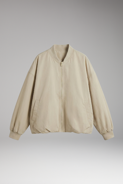 Women's Oversized Zipper Jacket Long Sleeves - VibreMode