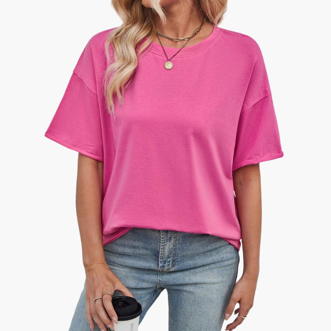 Women's Oversized Round Neck T-Shirt - VibreMode