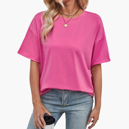 Women's Oversized Round Neck T-Shirt - VibreMode