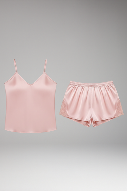 Women's Satin Pajama Set Camisole - VibreMode