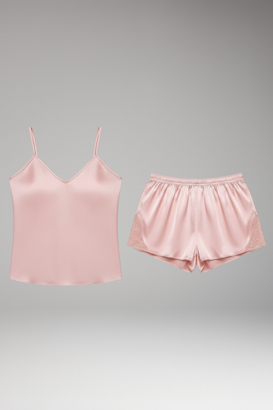 Women's Satin Pajama Set Camisole - VibreMode