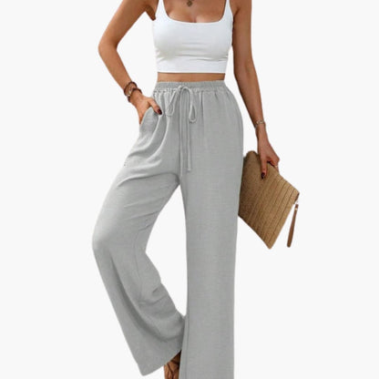Women's Palazzo Pants Elastic Waistband