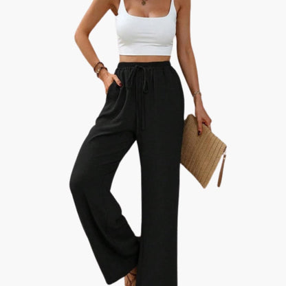 Women's Palazzo Pants Elastic Waistband