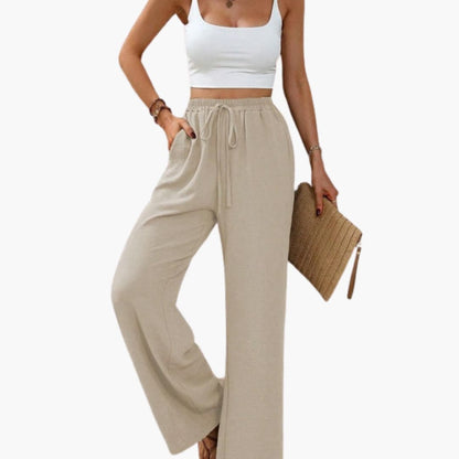 Women's Palazzo Pants Elastic Waistband