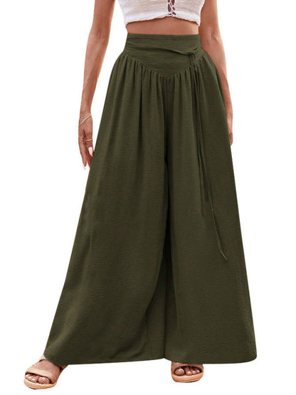 Women's High Waist Palazzo Pants Casual Cotton - VibreMode