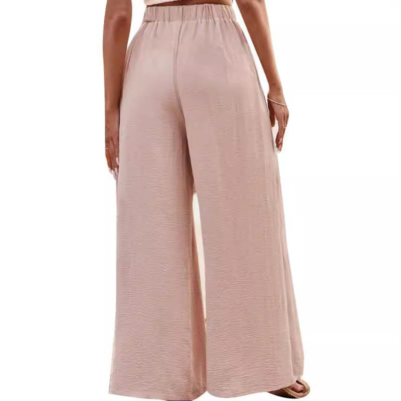 Women's High Waist Palazzo Pants Casual Cotton