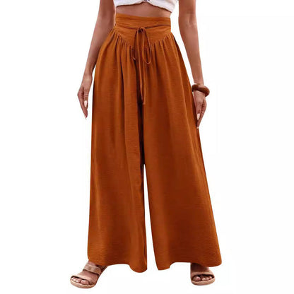 Women's High Waist Palazzo Pants Casual Cotton