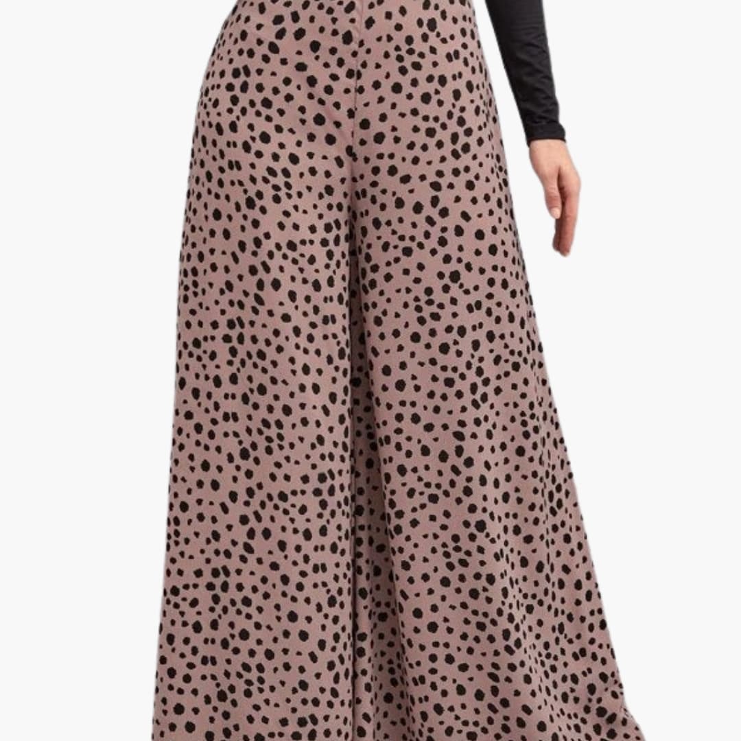Women's High Waist Palazzo Pants Polka Dot - VibreMode