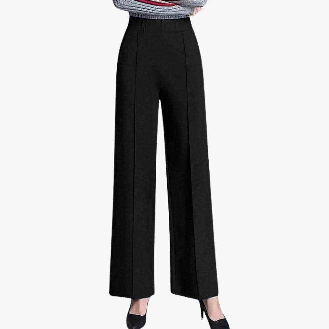 Women's High Waist Palazzo Pants Side Pleated - VibreMode