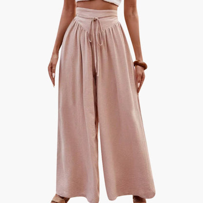 Women's Palazzo Pants Elastic Waist Floral Print