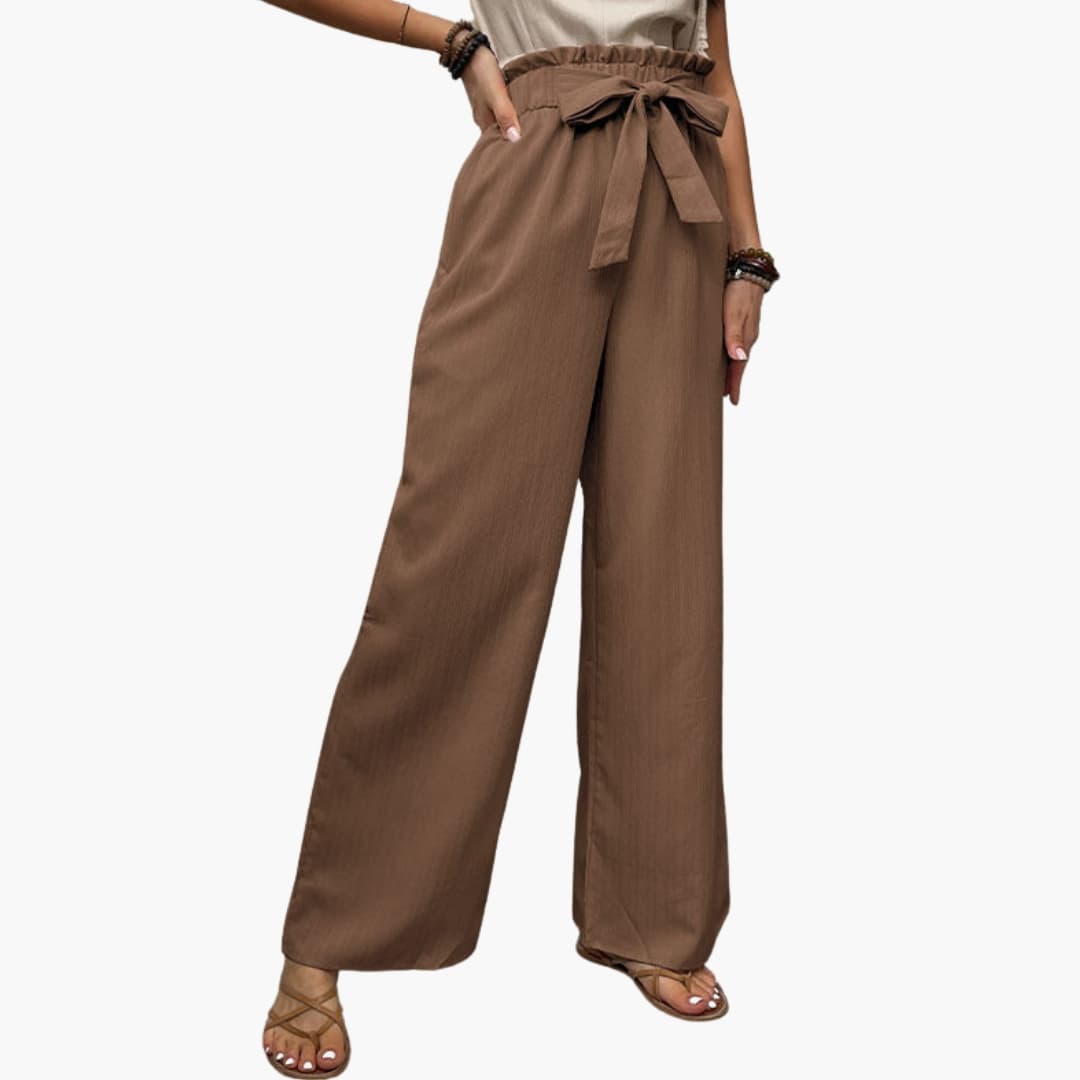 Women's Printed Palazzo Pants Stretch Waist