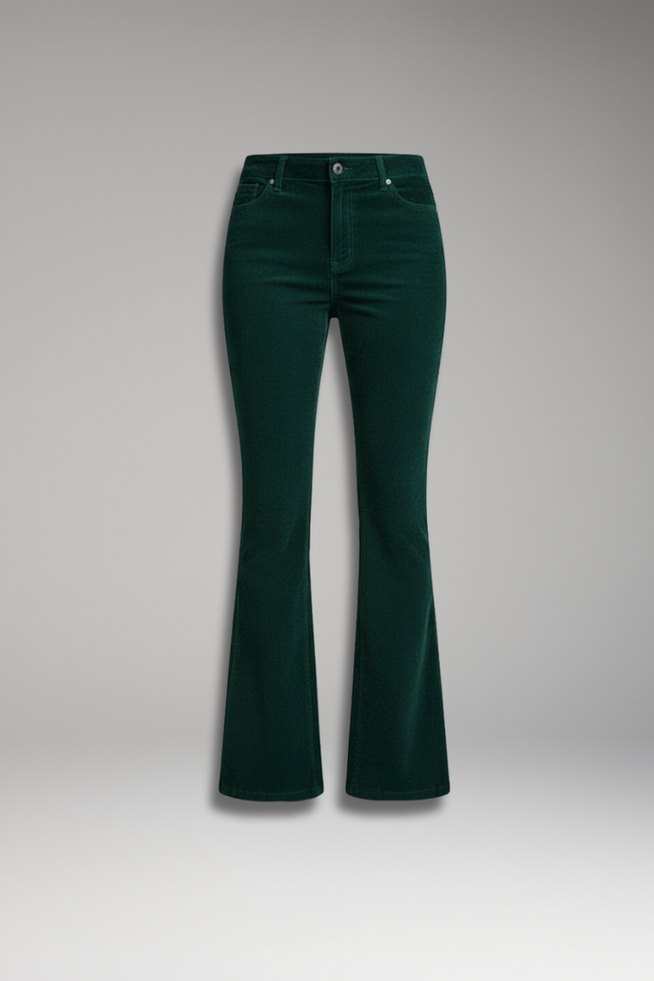 Women's Flared Ribbed Pants - VibreMode