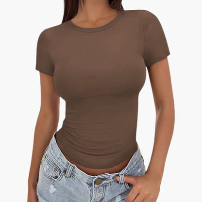 Women's Round Neck T-Shirt Regular Fit Cotton