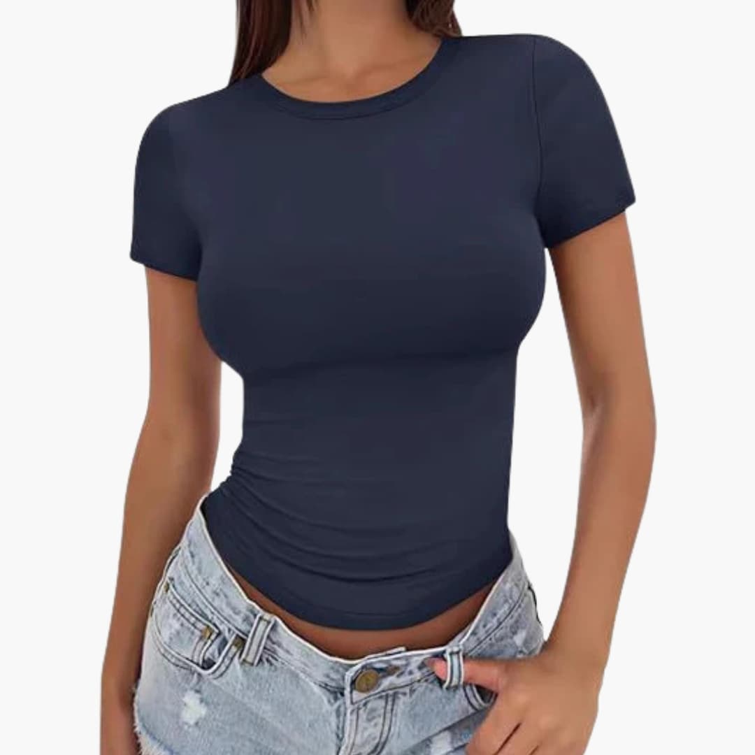 Women's Round Neck T-Shirt Regular Fit Cotton