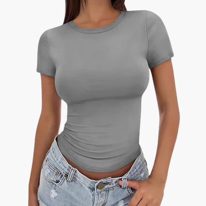 Women's Round Neck T-Shirt Regular Fit Cotton