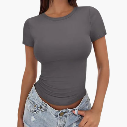 Women's Round Neck T-Shirt Regular Fit Cotton