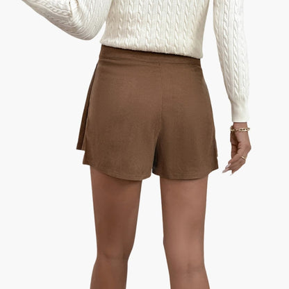 Women's Pleated Midi Skirt Elastic Waistband