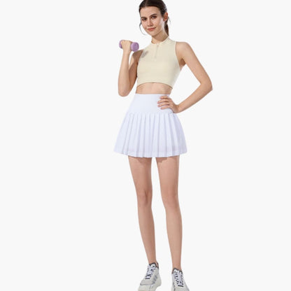 Women's High Waist Midi Pleated Skirt - VibreMode
