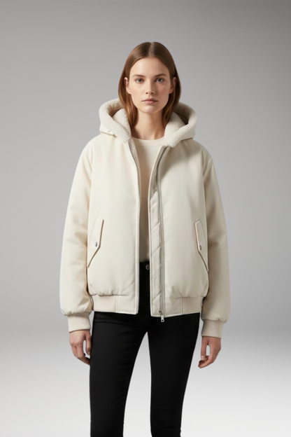 Women's Plus Size Jacket Textured Front Zip
