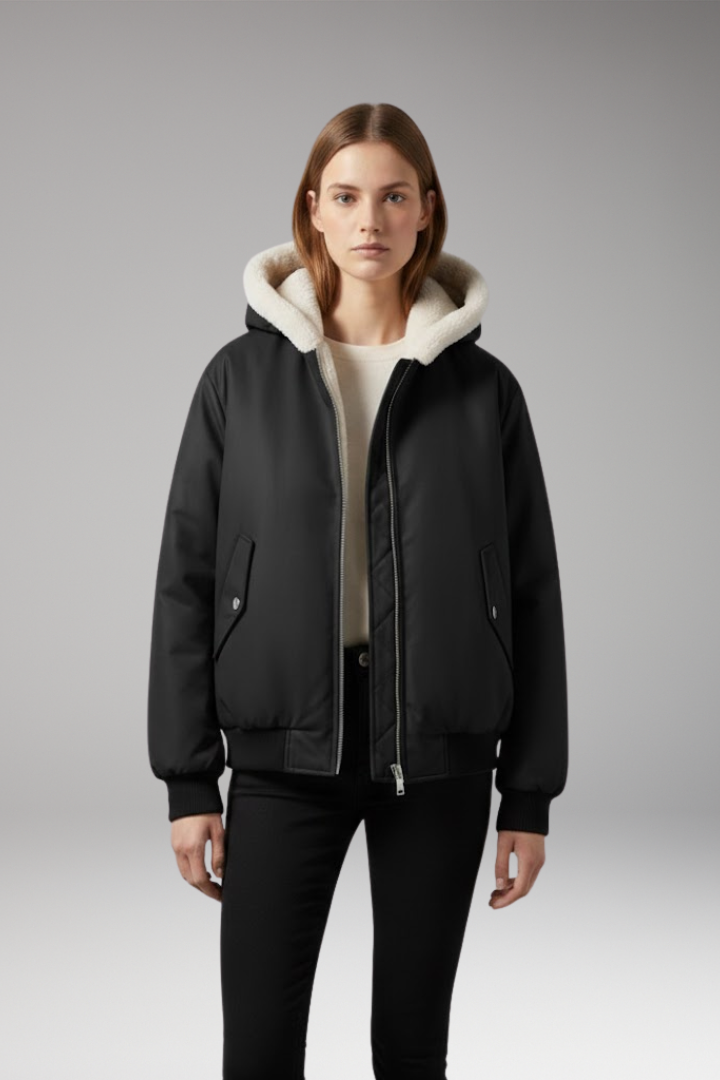 Women's Plus Size Jacket Textured Front Zip
