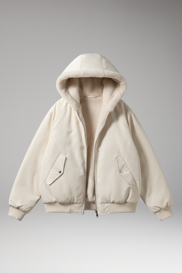 Women's Plus Size Jacket Textured Front Zip - VibreMode