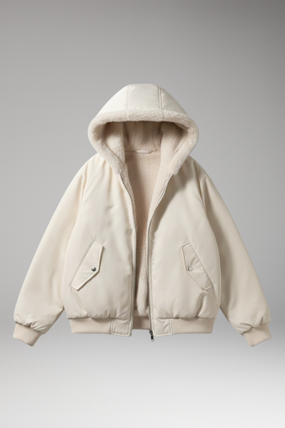 Women's Plus Size Jacket Textured Front Zip - VibreMode