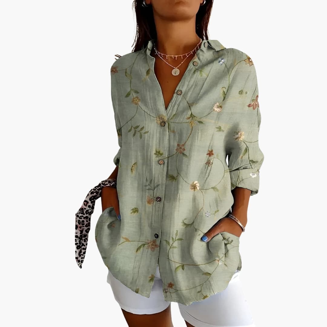 Women's Short Sleeve Blouse Loose Fit Everyday - VibreMode