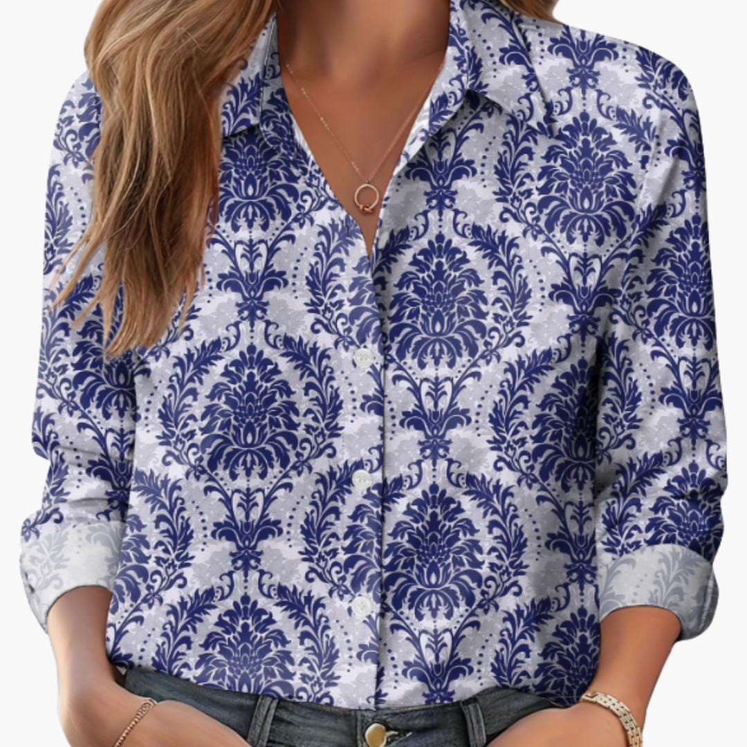 Women's Long Sleeve Polyester Blouse