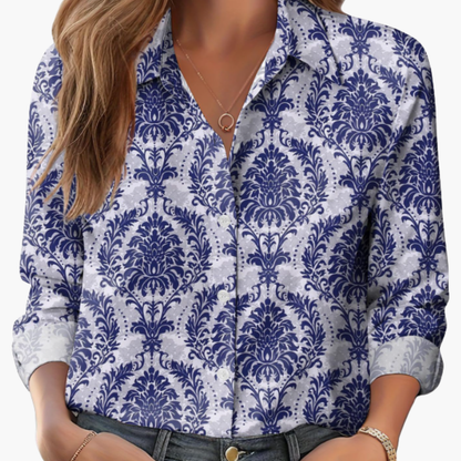 Women's Long Sleeve Polyester Blouse