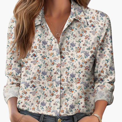 Women's Long Sleeve Polyester Blouse