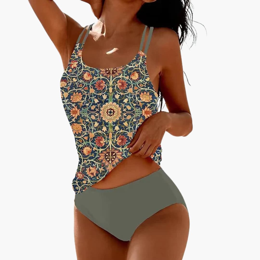 Women's Tankini Swimsuit Set Removable Cups