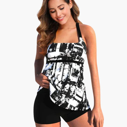 Women's Tankini Swimsuit Printed and Shorts