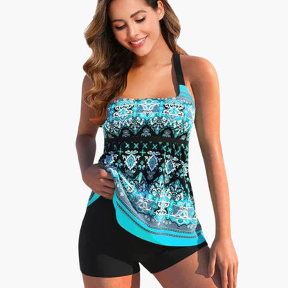 Women's Tankini Swimsuit Printed and Shorts