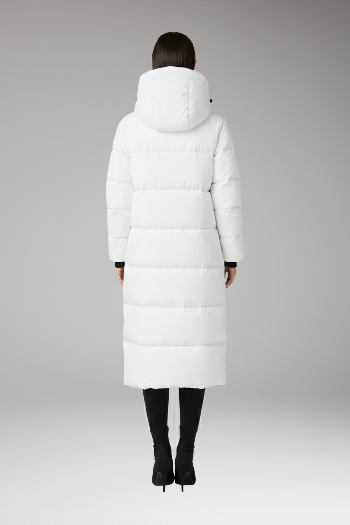 Women's Long Quilted Puffer Coat With Hood