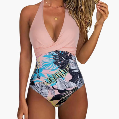 Women's Push-Up One-Piece Swimsuit Adjustable Strap