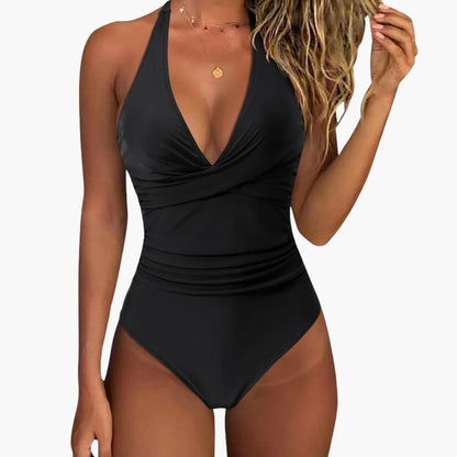 Women's Push-Up One-Piece Swimsuit Adjustable Strap
