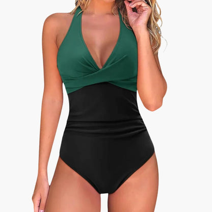 Women's Push-Up One-Piece Swimsuit Adjustable Strap