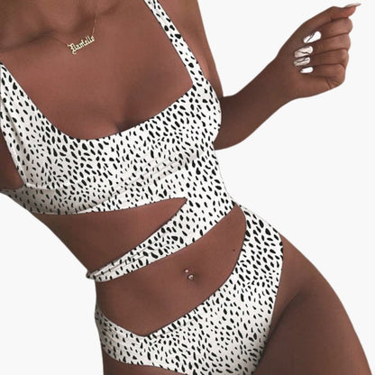 Women's Push Up Swimsuit Padded One Piece Adjustable Straps