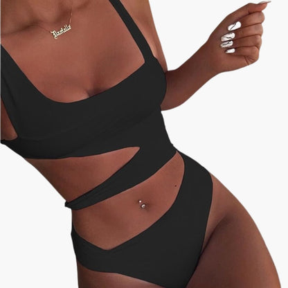 Women's Push Up Swimsuit Padded One Piece Adjustable Straps