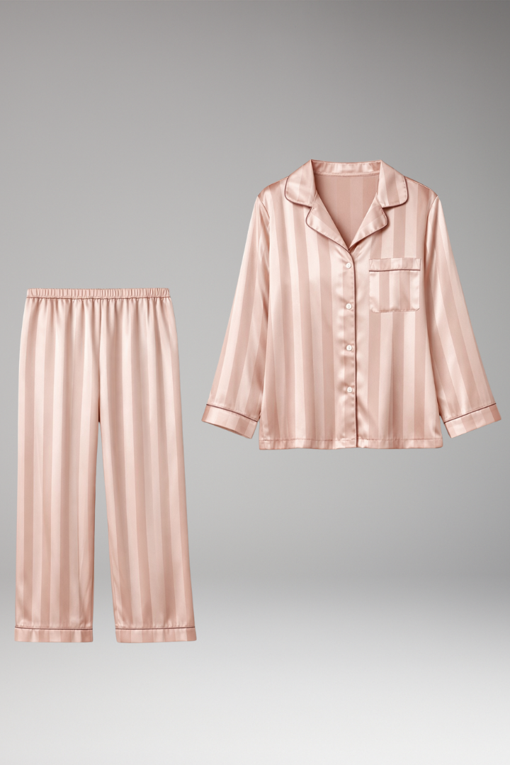 Women's Pyjama Set Button Straight Pants - VibreMode