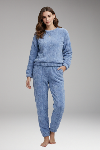 Women's Pyjama Set Round Neck Cotton