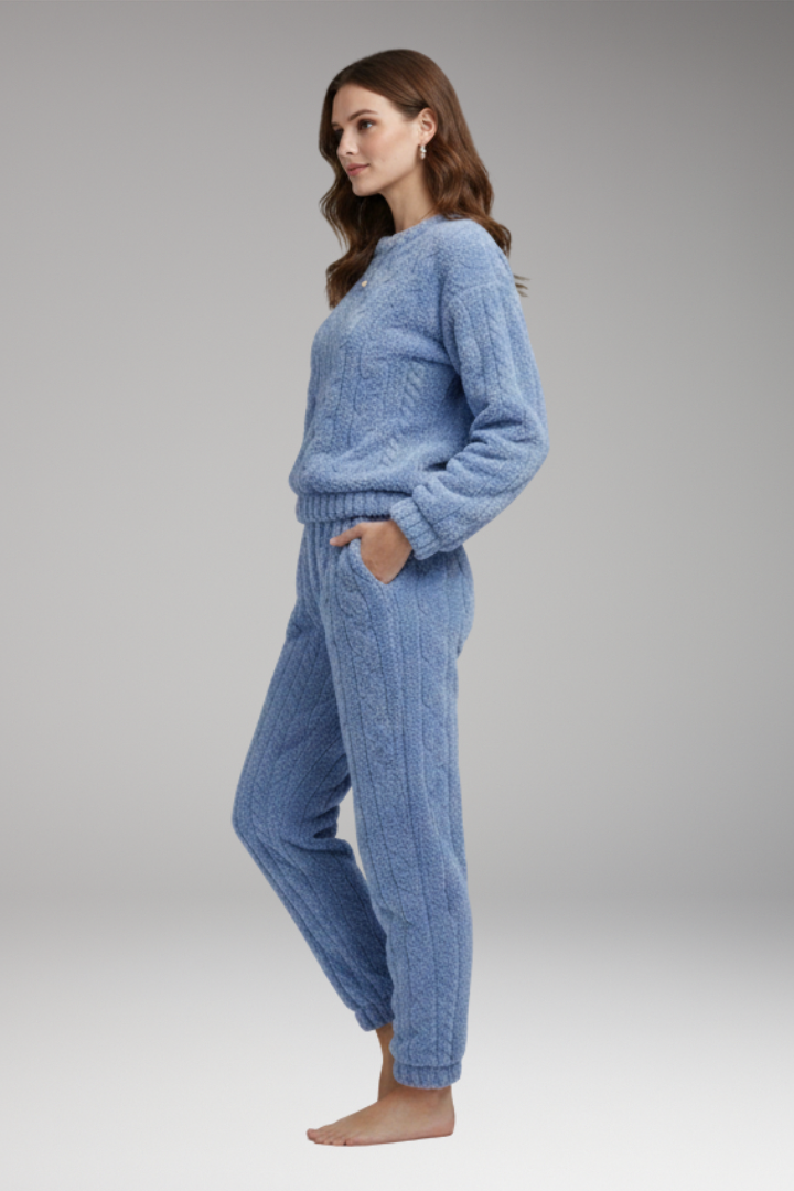Women's Pyjama Set Round Neck Cotton