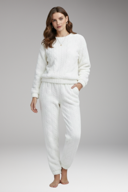 Women's Pyjama Set Round Neck Cotton