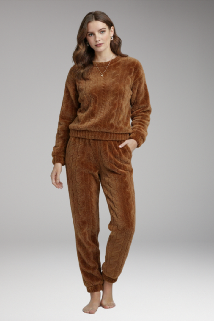 Women's Pyjama Set Round Neck Cotton