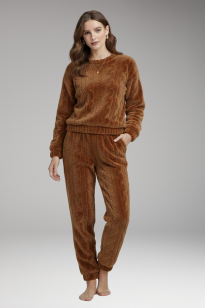 Women's Pyjama Set Round Neck Cotton