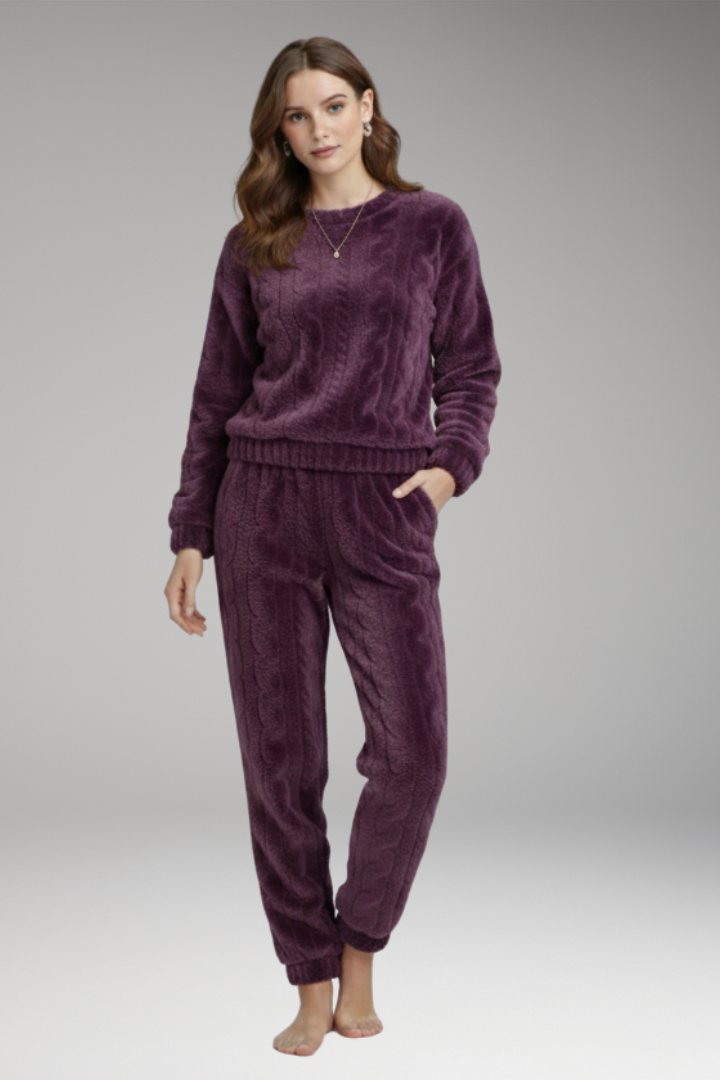 Women's Pyjama Set Round Neck Cotton